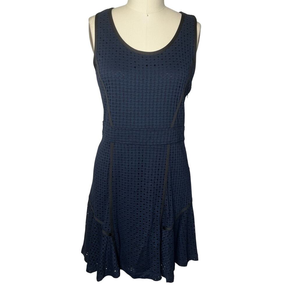 Marc by Marc Jacobs Navy Black A-Line Mini Dress Medium Sleeveless Workwear
